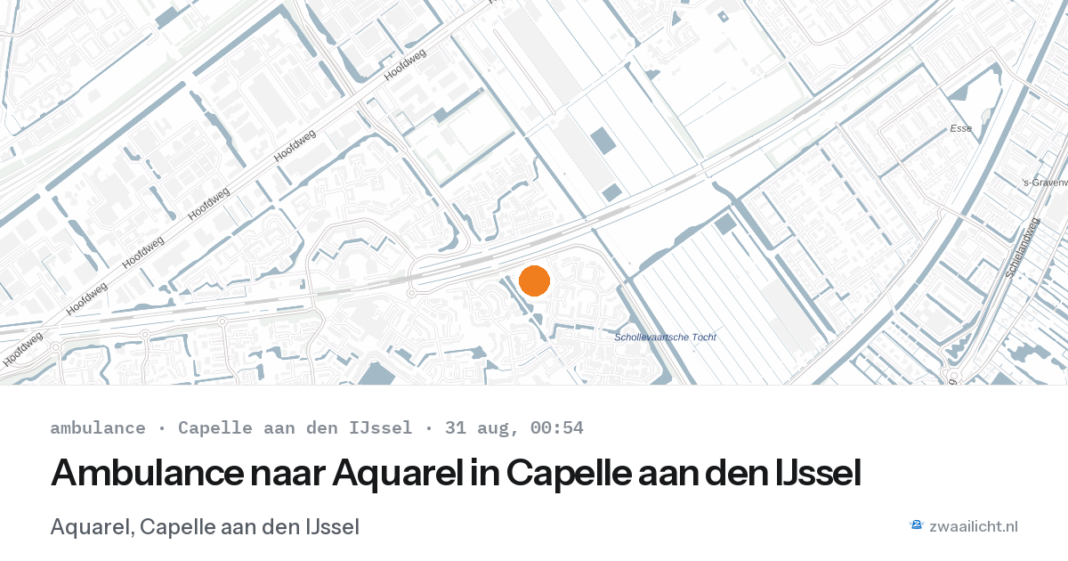 Ambulance naar Aquarel in Capelle aan den IJssel — 30 aug 2026