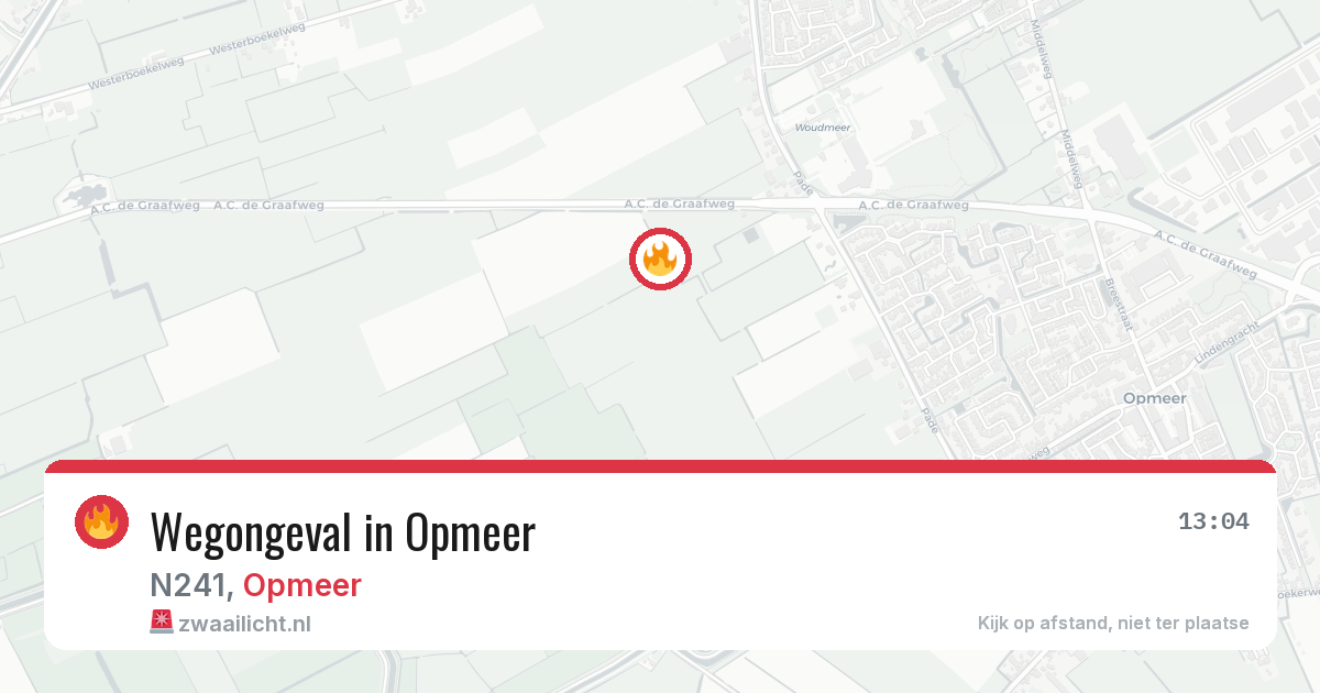 Wegongeval in Opmeer — 9 jun 2026