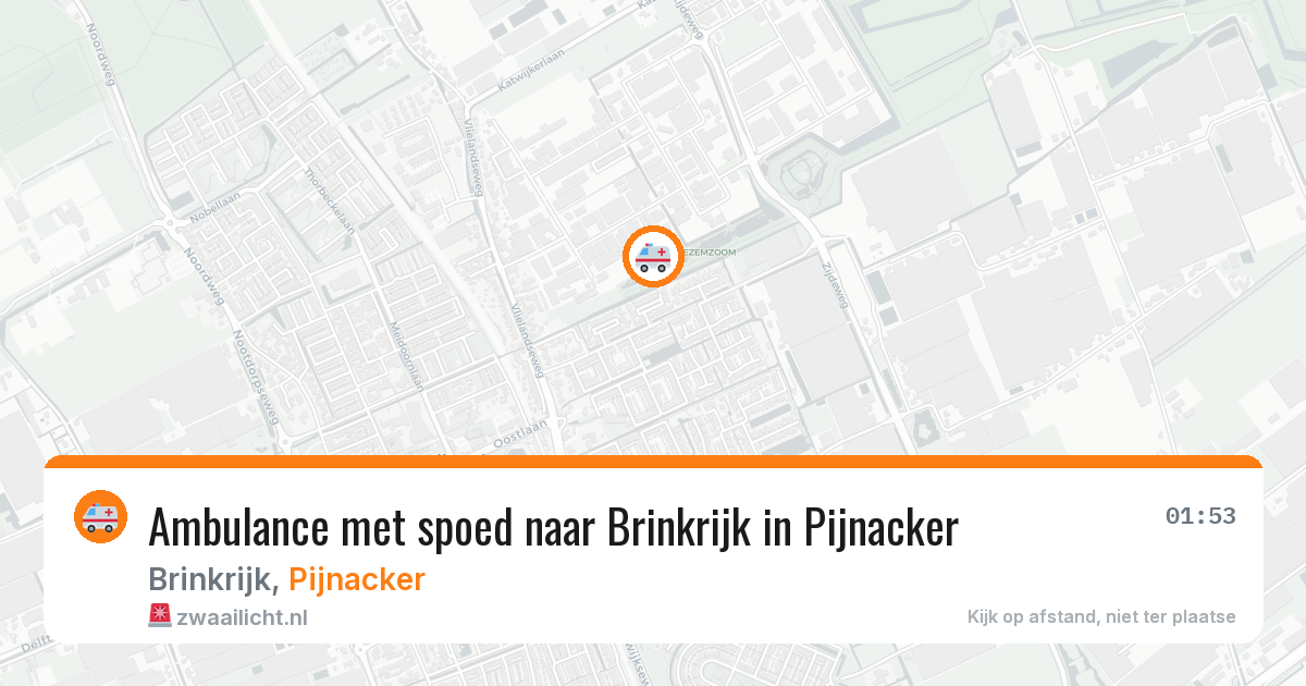 Ambulance met spoed naar Brinkrijk in Pijnacker — 31 jul 2026