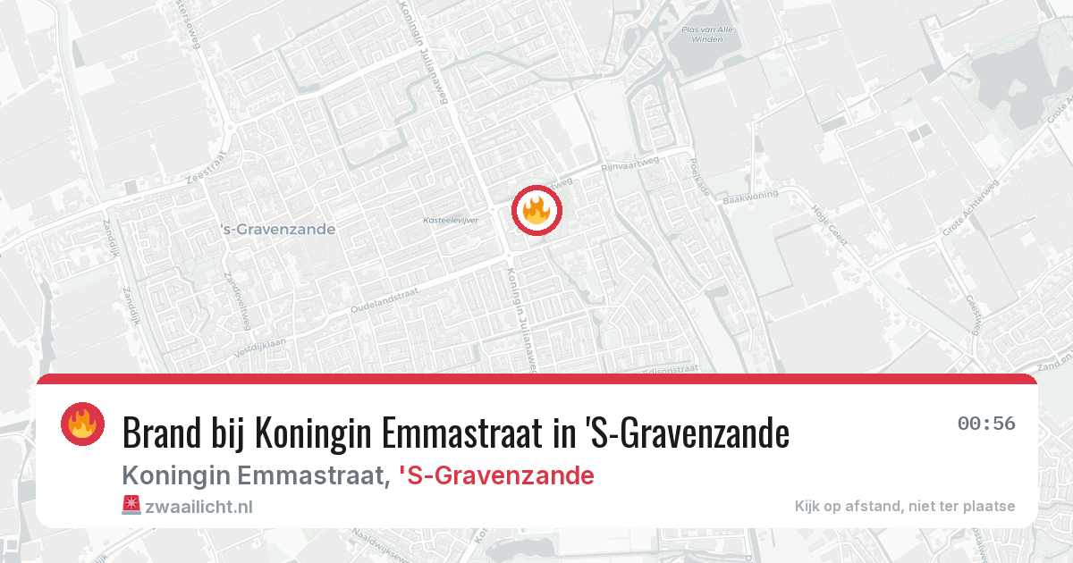 Brand bij Koningin Emmastraat in 'S-Gravenzande — 23 jul 2026