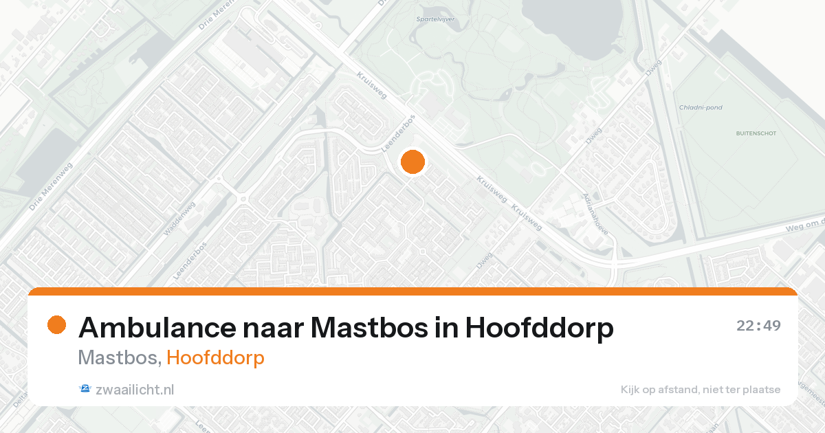 Ambulance naar Mastbos in Hoofddorp — 1 jun 2026