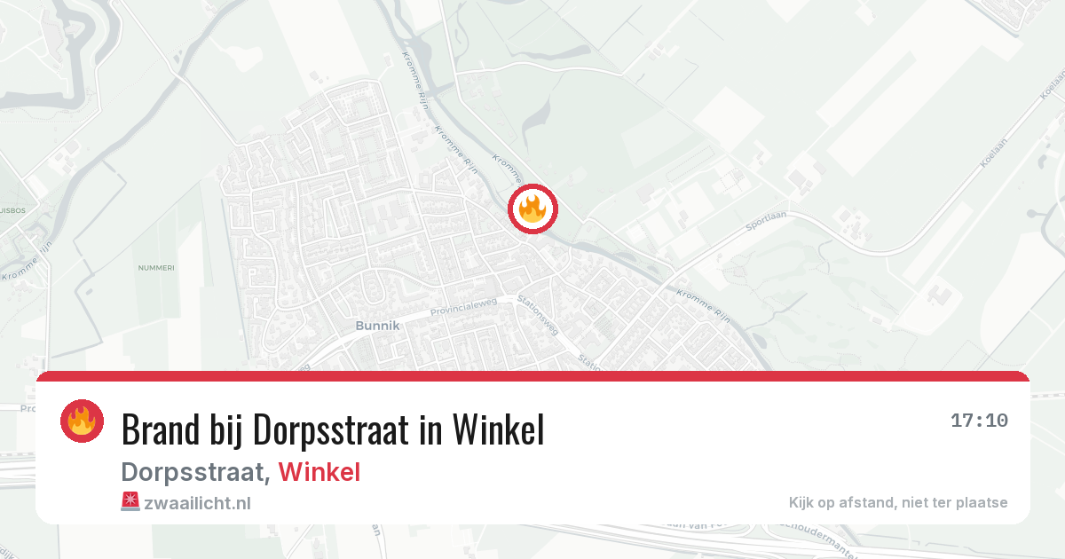 Brand bij Dorpsstraat in Winkel — 16 feb 2026