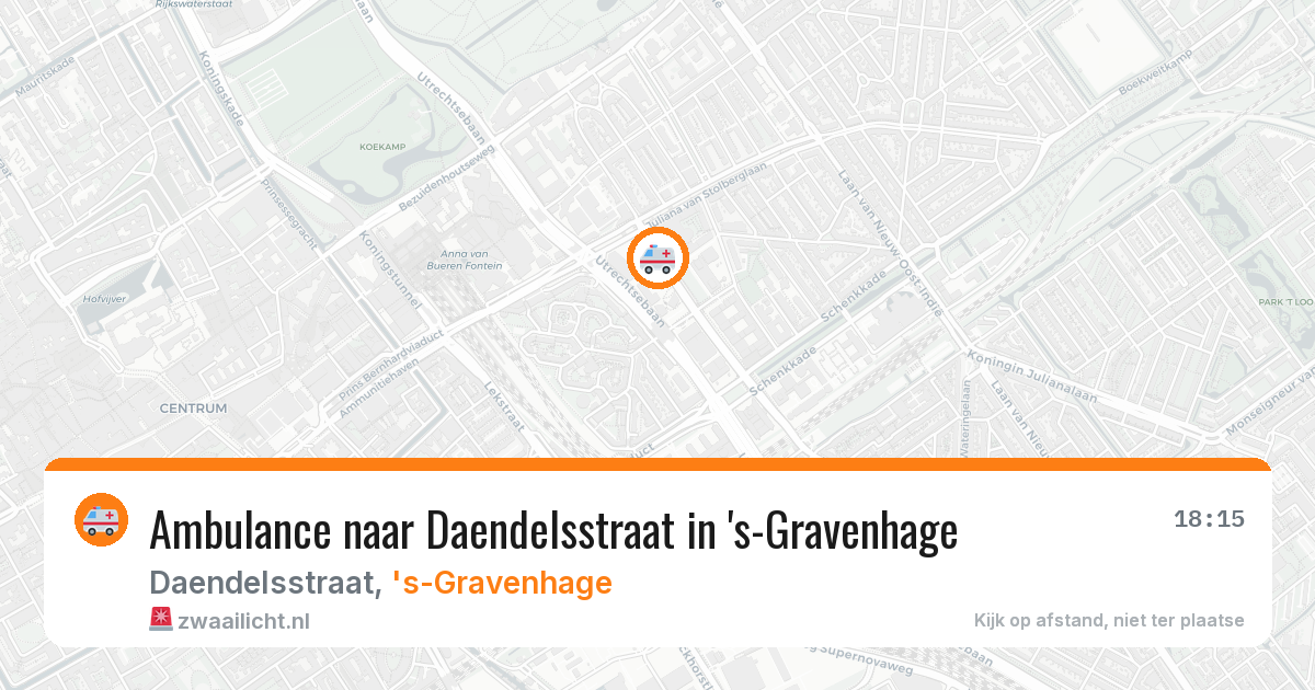 Ambulance naar Daendelsstraat in 's-Gravenhage — 15 mei 2026