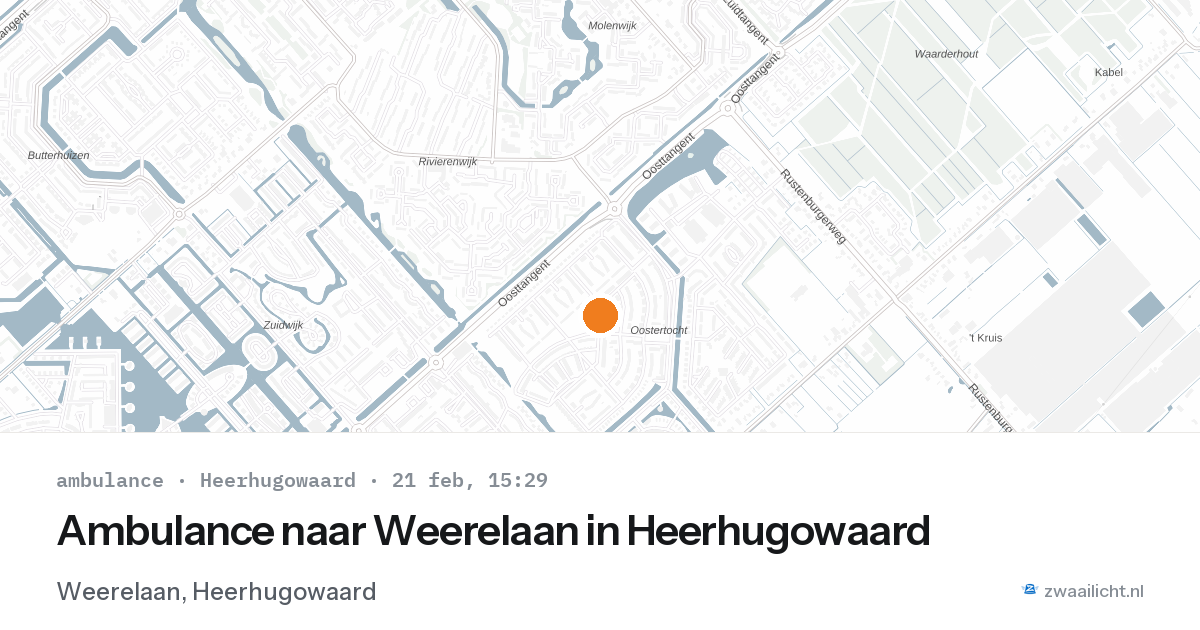 Ambulance naar Weerelaan in Heerhugowaard — 21 feb 2026