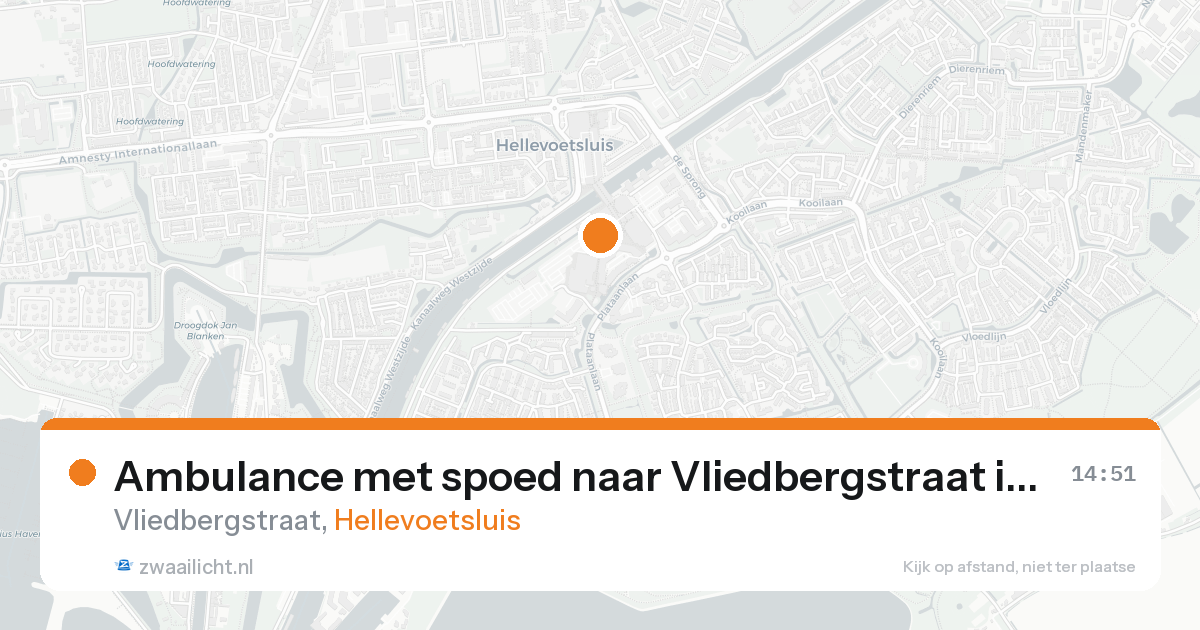 Ambulance met spoed naar Vliedbergstraat in Hellevoetsluis — 30 mei 2026