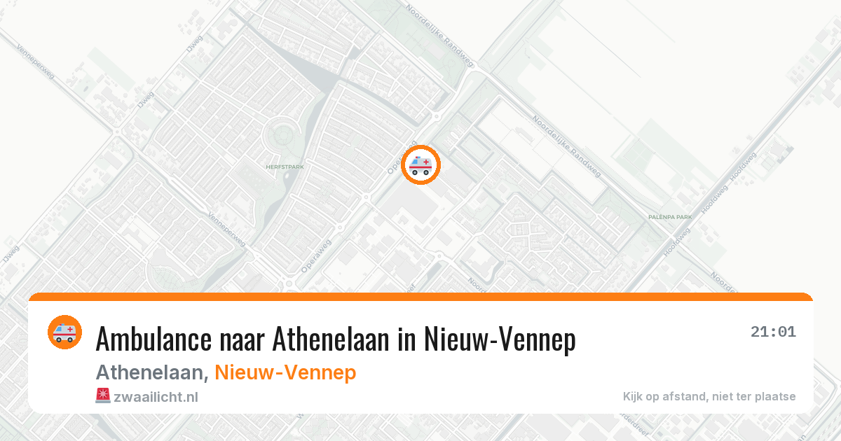 Ambulance naar Athenelaan in Nieuw-Vennep — 1 apr 2026