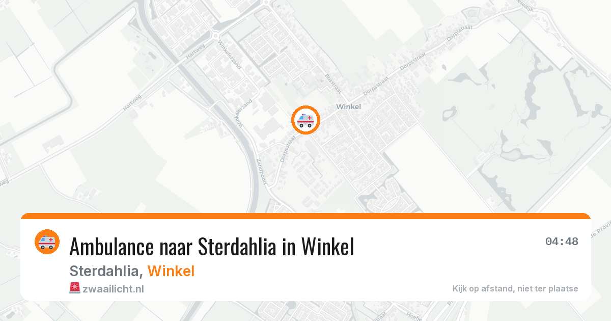 Ambulance naar Sterdahlia in Winkel — 28 mei 2026