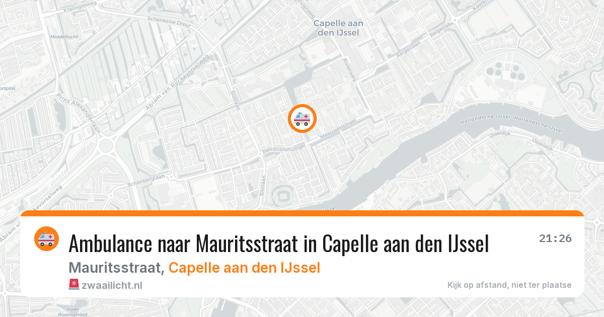 Ambulance naar Mauritsstraat in Capelle aan den IJssel — 31 mei 2026