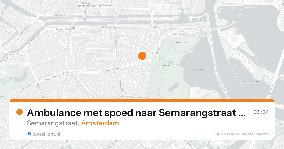 Ambulance met spoed naar Semarangstraat in Amsterdam — 8 feb 2026