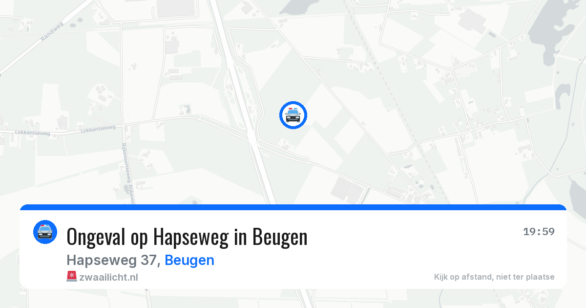 Ongeval op Hapseweg in Beugen — 1 mrt 2026