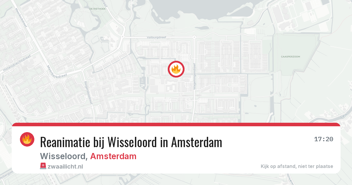 Reanimatie bij Wisseloord in Amsterdam — 9 jun 2026