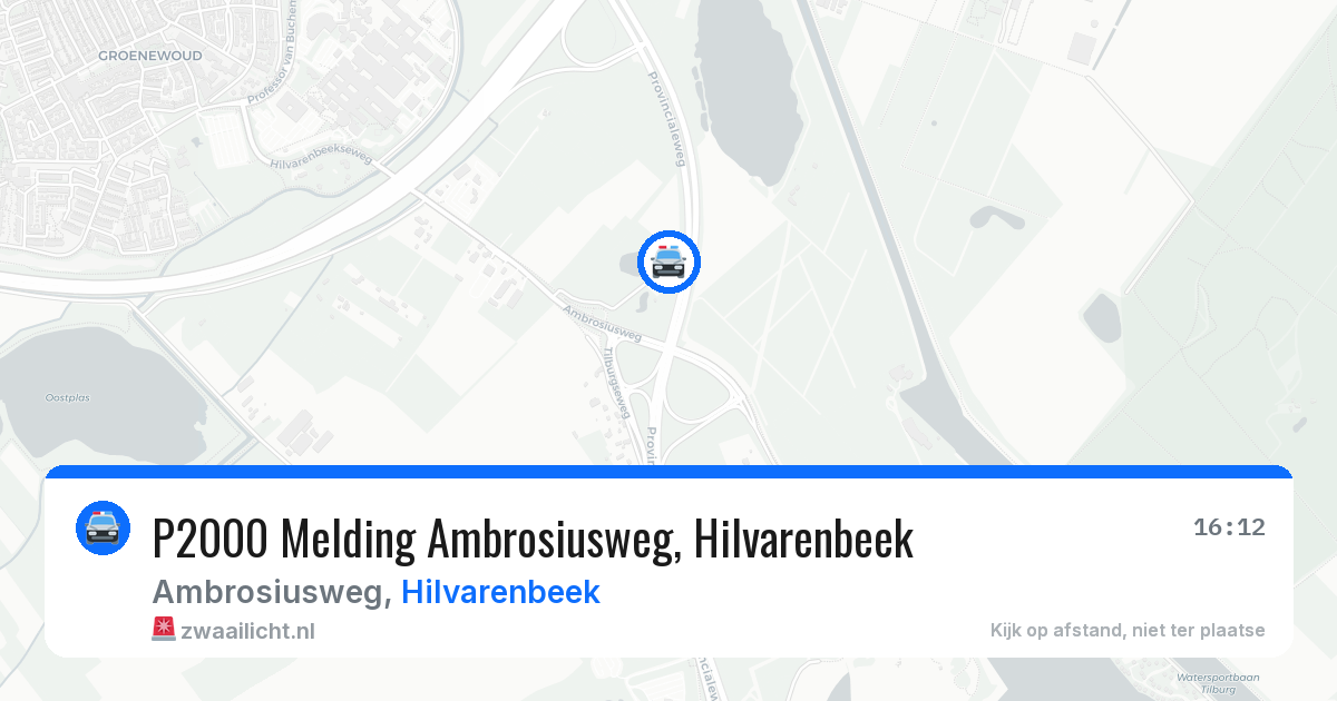 P2000 Melding Ambrosiusweg, Hilvarenbeek — 22 jun 2026