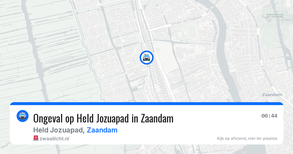Ongeval op Held Jozuapad in Zaandam — 8 aug 2026