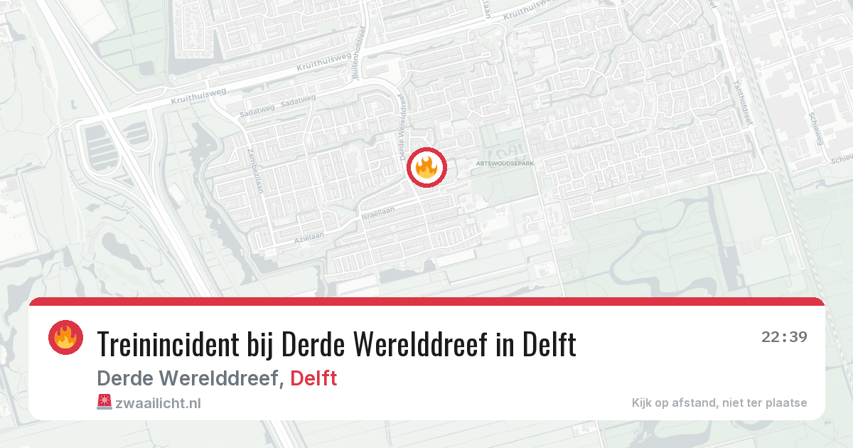 Treinincident bij Derde Werelddreef in Delft — 4 mei 2026