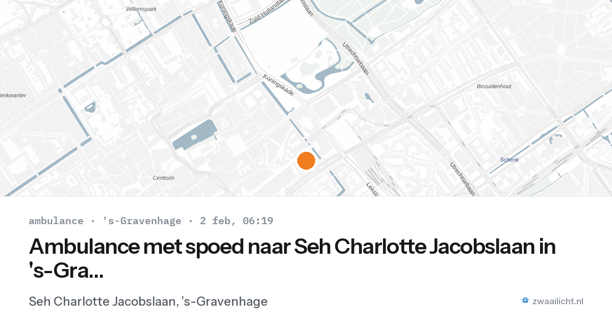 Ambulance met spoed naar Seh Charlotte Jacobslaan in 's-Gravenhage — 2 feb 2026