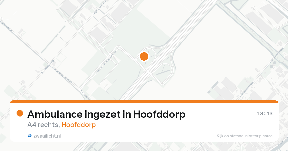 Ambulance ingezet in Hoofddorp — 17 aug 2026