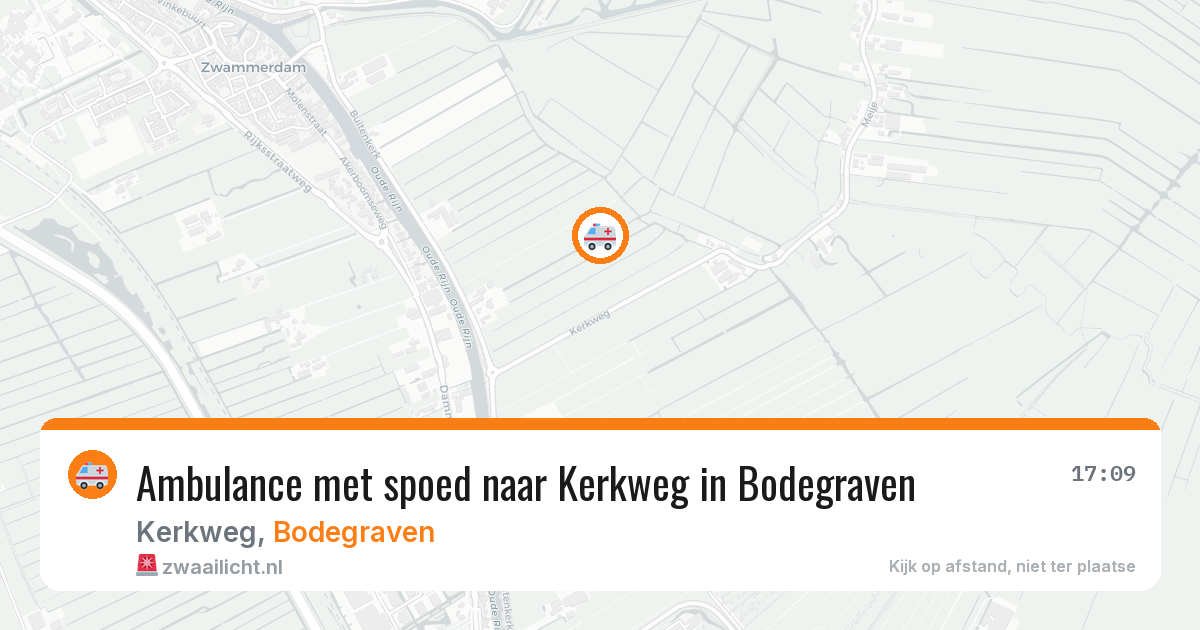 Ambulance met spoed naar Kerkweg in Bodegraven — 14 jul 2026