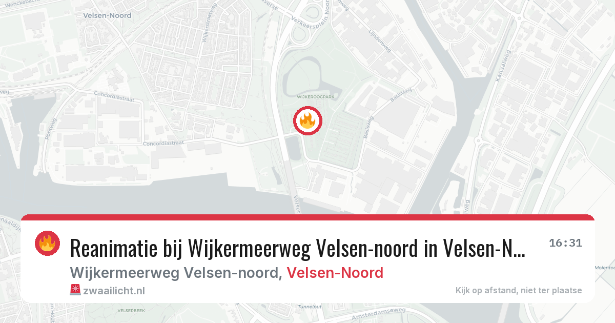 Reanimatie bij Wijkermeerweg Velsen-noord in Velsen-Noord — 24 jun 2026