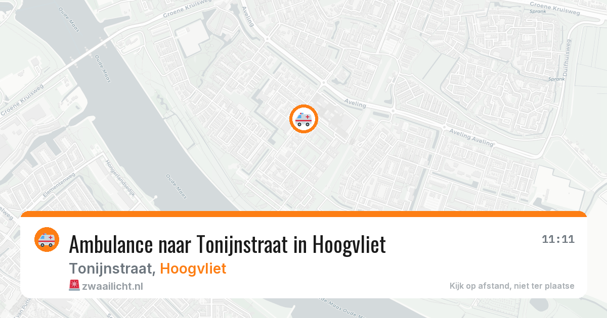 Ambulance naar Tonijnstraat in Hoogvliet — 18 mei 2026