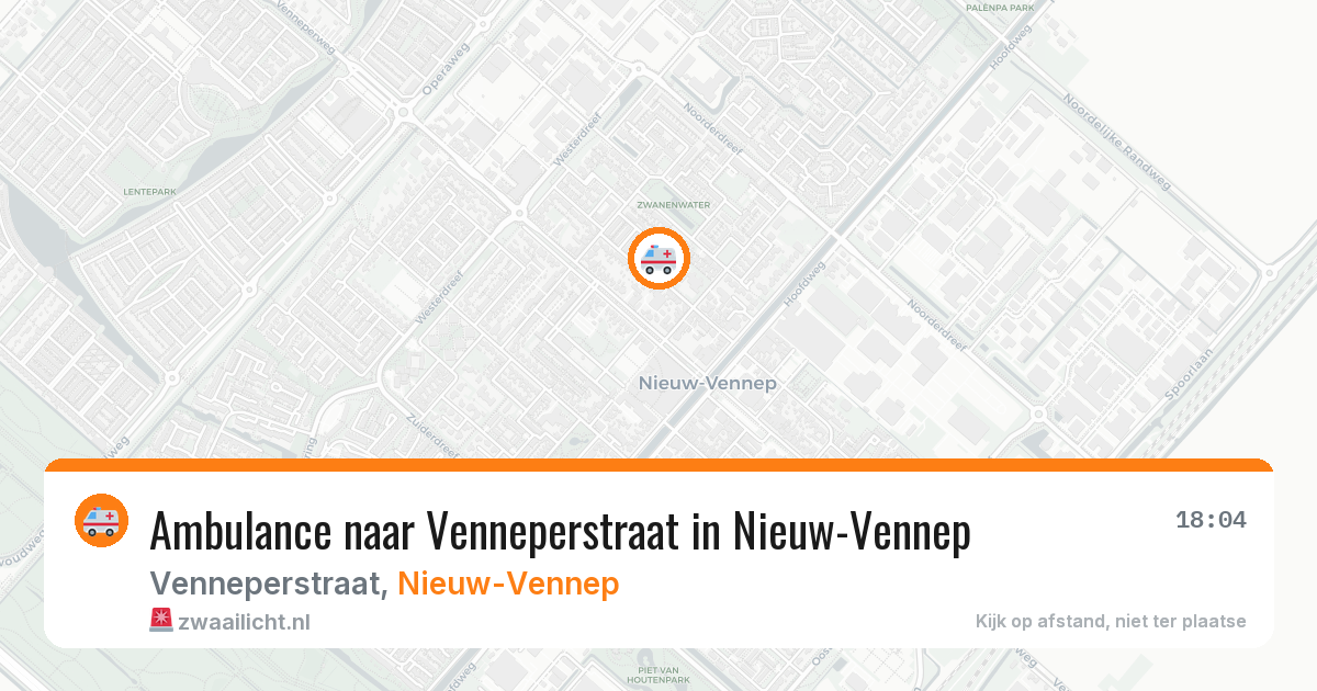 Ambulance naar Venneperstraat in Nieuw-Vennep — 9 aug 2026