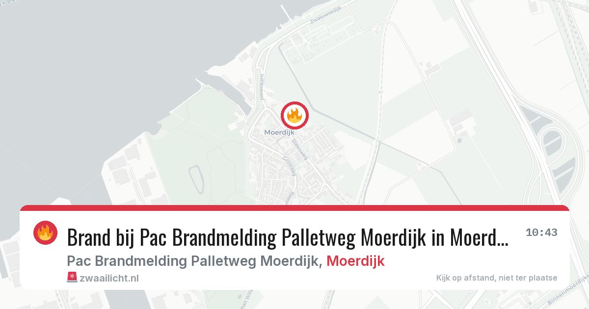 Brand bij Pac Brandmelding Palletweg Moerdijk in Moerdijk — 18 jun 2026