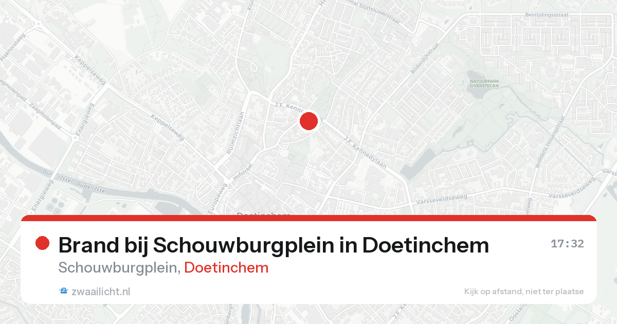 Brand bij Schouwburgplein in Doetinchem — 22 aug 2026