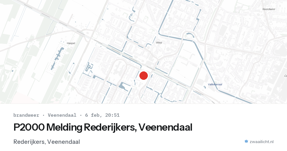 P2000 Melding Rederijkers, Veenendaal — 6 feb 2026