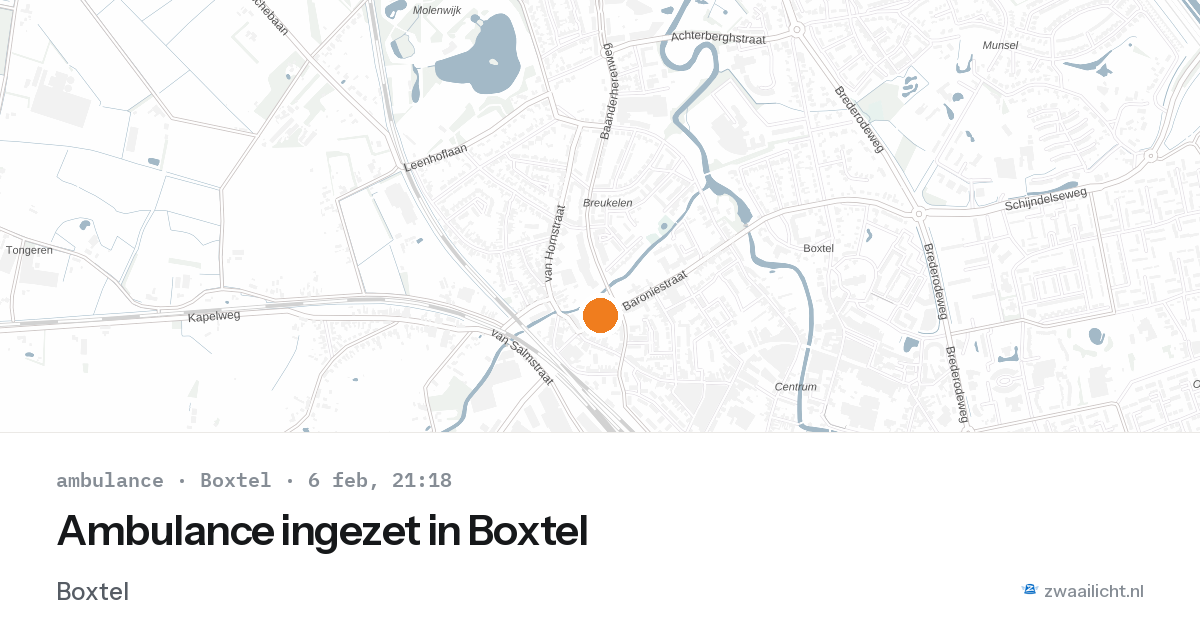 Ambulance ingezet in Boxtel — 6 feb 2026