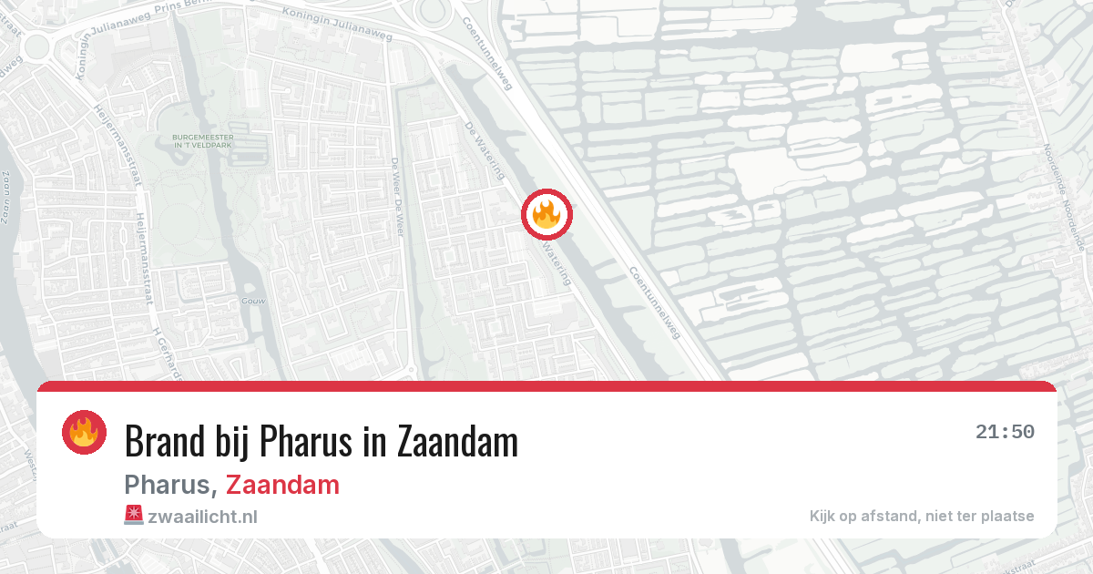 Brand bij Pharus in Zaandam — 9 jul 2026