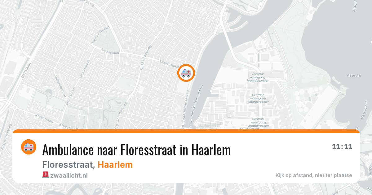 Ambulance naar Floresstraat in Haarlem — 19 mrt 2026