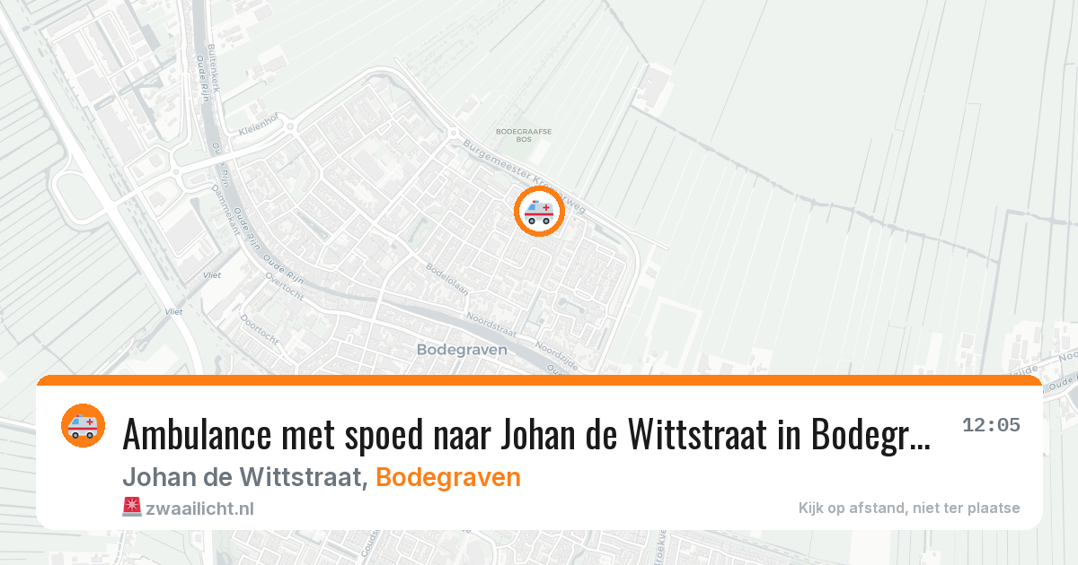 Ambulance met spoed naar Johan de Wittstraat in Bodegraven — 6 apr 2026