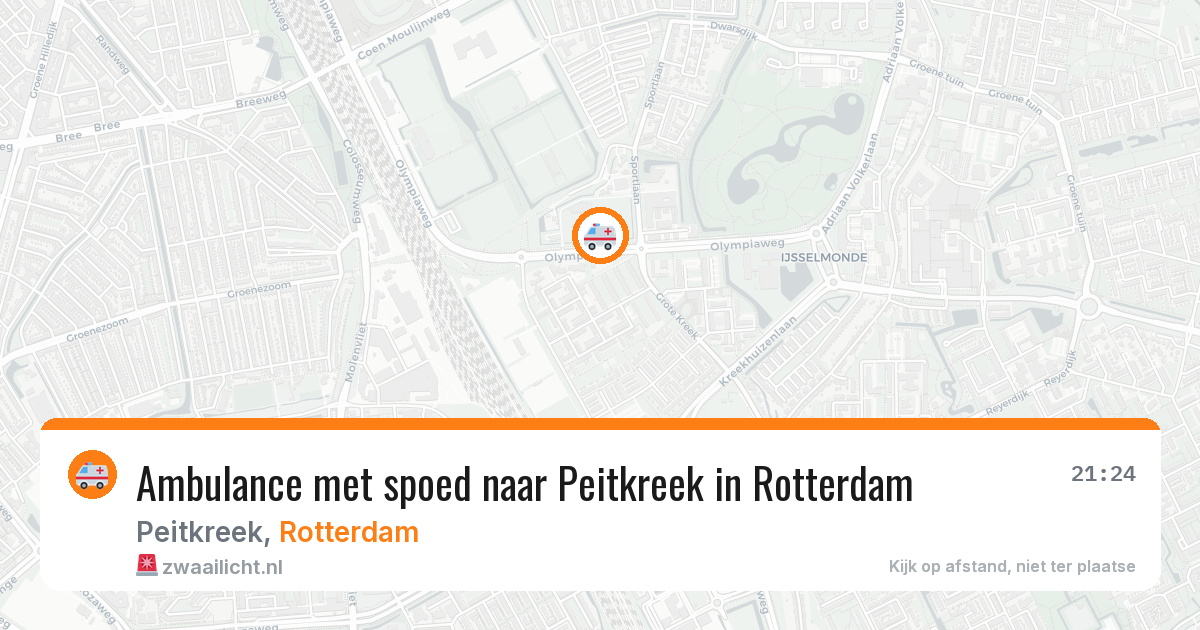 Ambulance met spoed naar Peitkreek in Rotterdam — 5 jun 2026