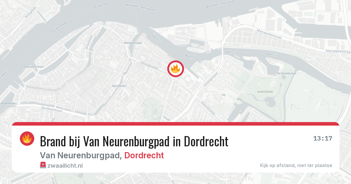 Brand bij Van Neurenburgpad in Dordrecht — 5 mrt 2026
