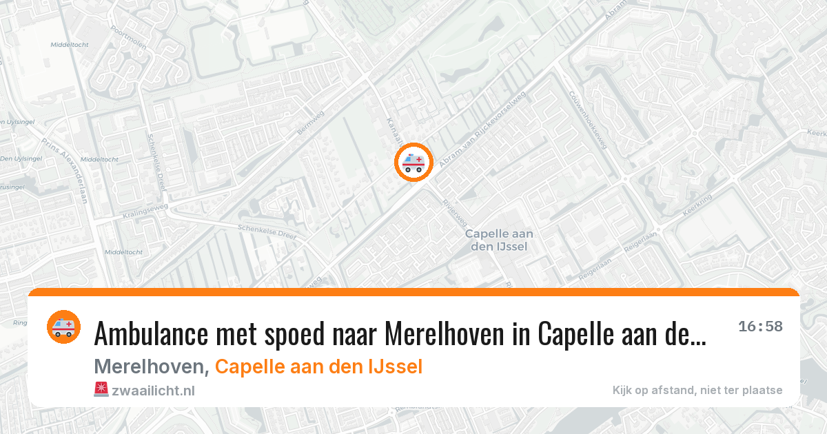 Ambulance met spoed naar Merelhoven in Capelle aan den IJssel — 13 jun 2026