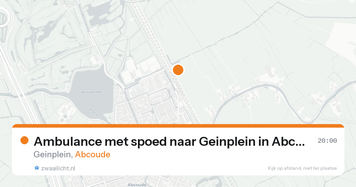 Ambulance met spoed naar Geinplein in Abcoude — 24 aug 2026