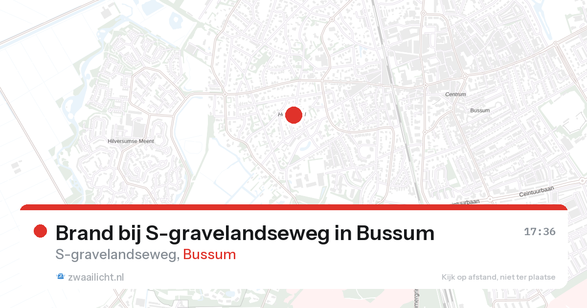 Brand bij S-gravelandseweg in Bussum — 27 aug 2026