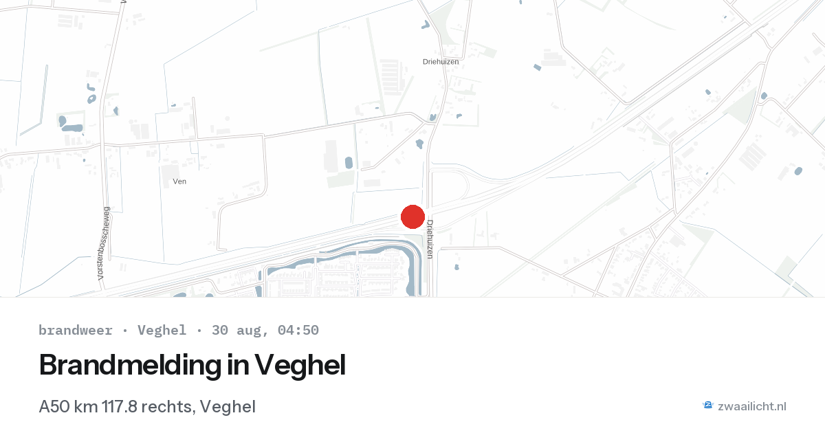Brandmelding in Veghel — 30 aug 2026