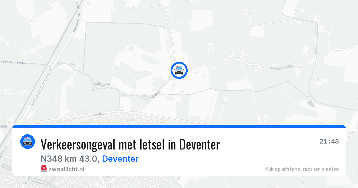 Verkeersongeval met letsel in Deventer — 21 apr 2026