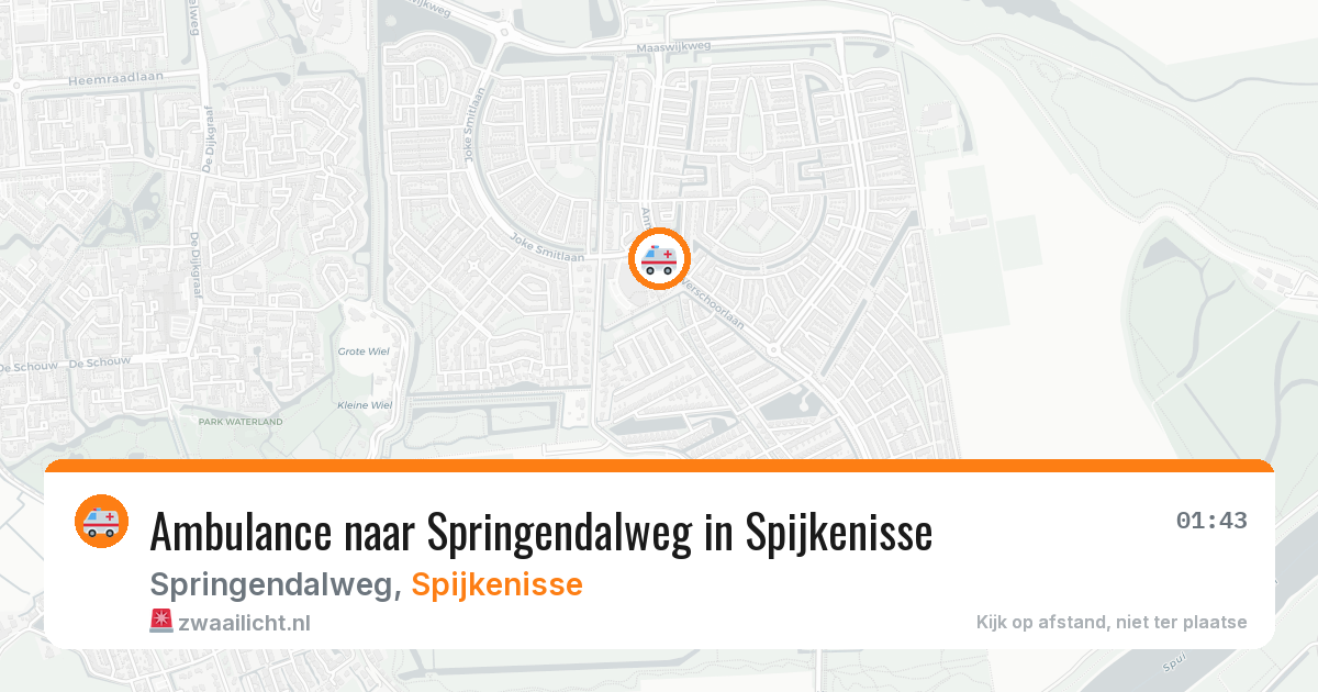 Ambulance naar Springendalweg in Spijkenisse — 11 apr 2026