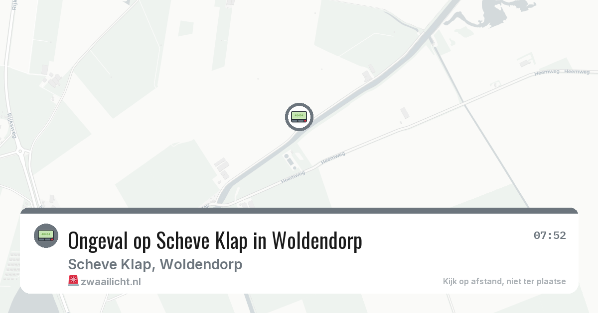 Ongeval op Scheve Klap in Woldendorp — 16 feb 2026