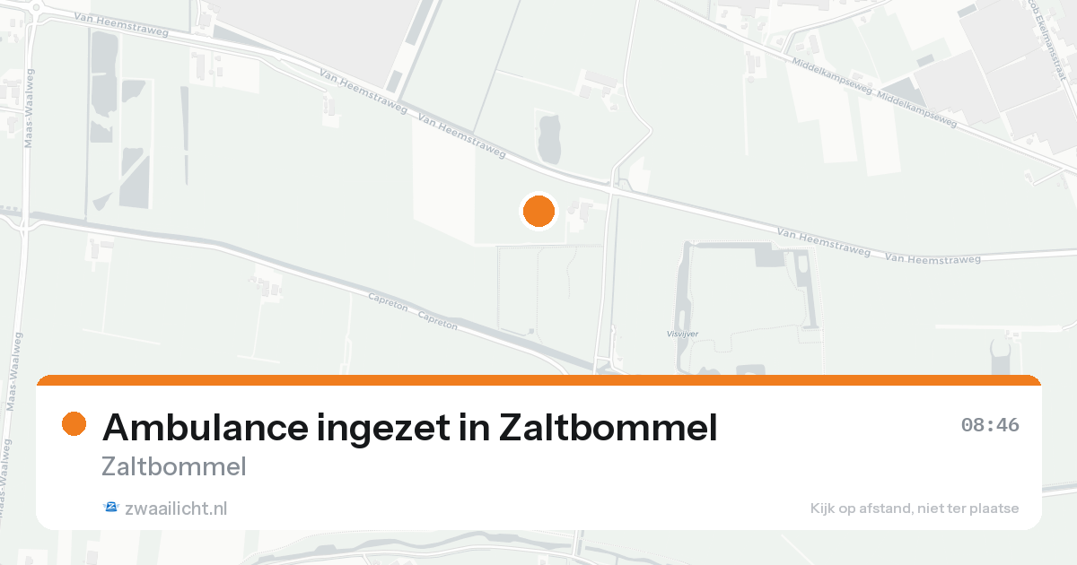 Ambulance ingezet in Zaltbommel — 15 aug 2026