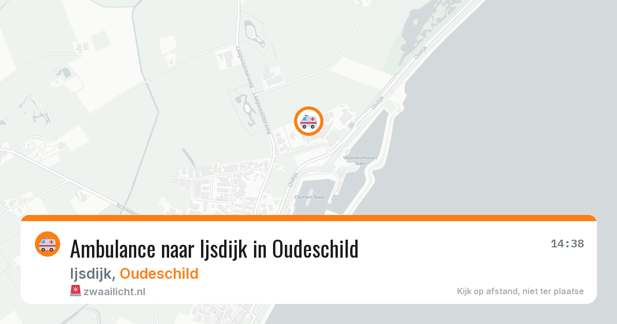 Ambulance naar Ijsdijk in Oudeschild — 19 jun 2026
