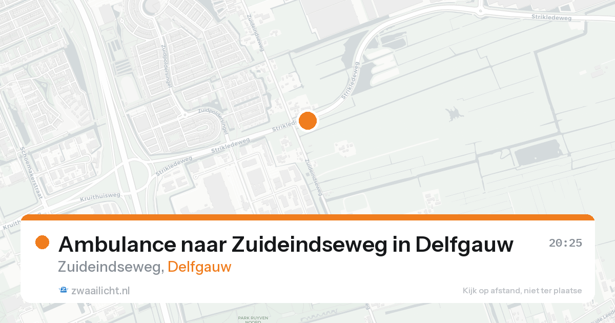 Ambulance naar Zuideindseweg in Delfgauw — 17 aug 2026