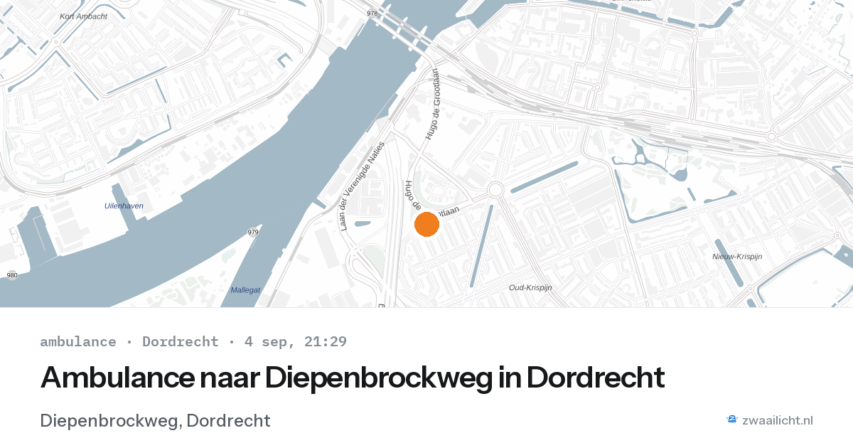 Ambulance naar Diepenbrockweg in Dordrecht — 4 sep 2026