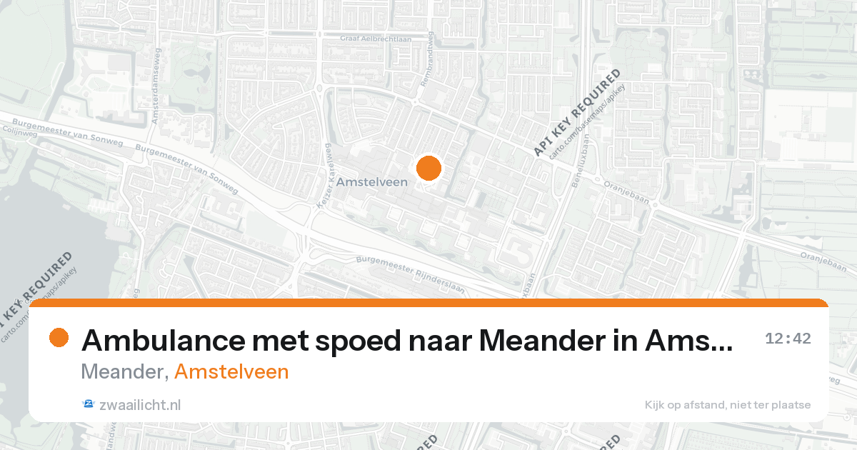 Ambulance met spoed naar Meander in Amstelveen — 26 aug 2026