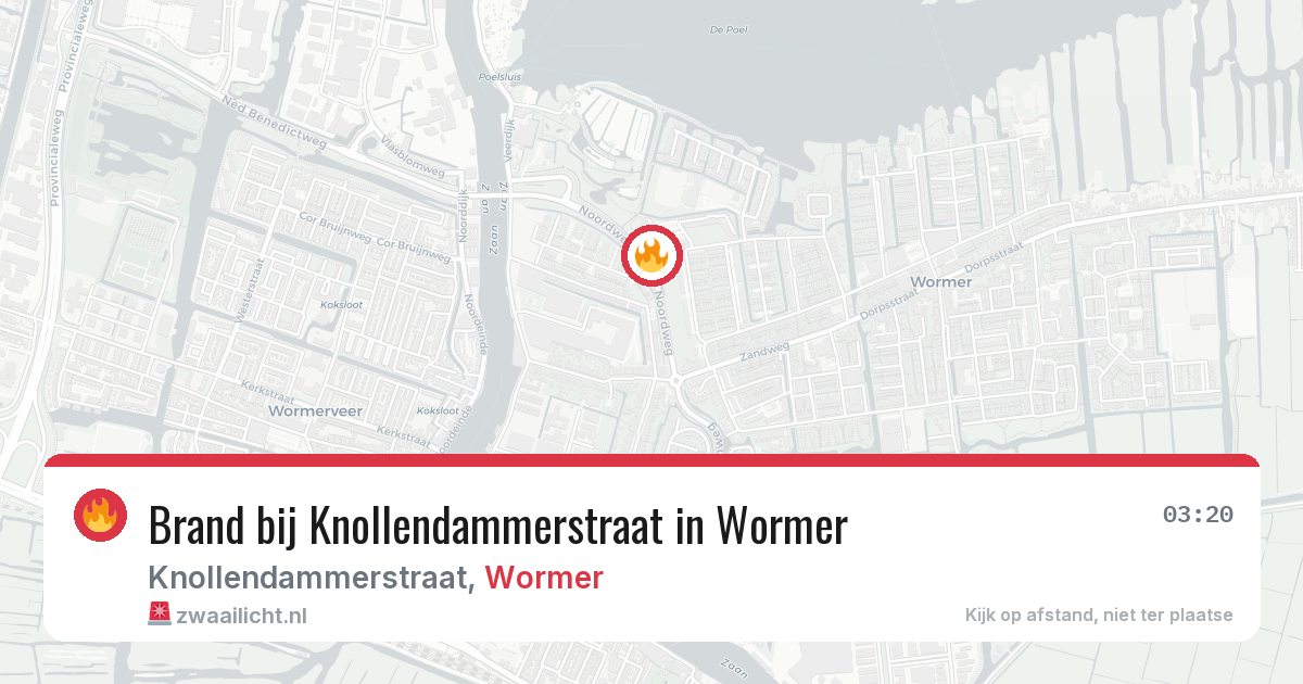 Brand bij Knollendammerstraat in Wormer — 25 jul 2026