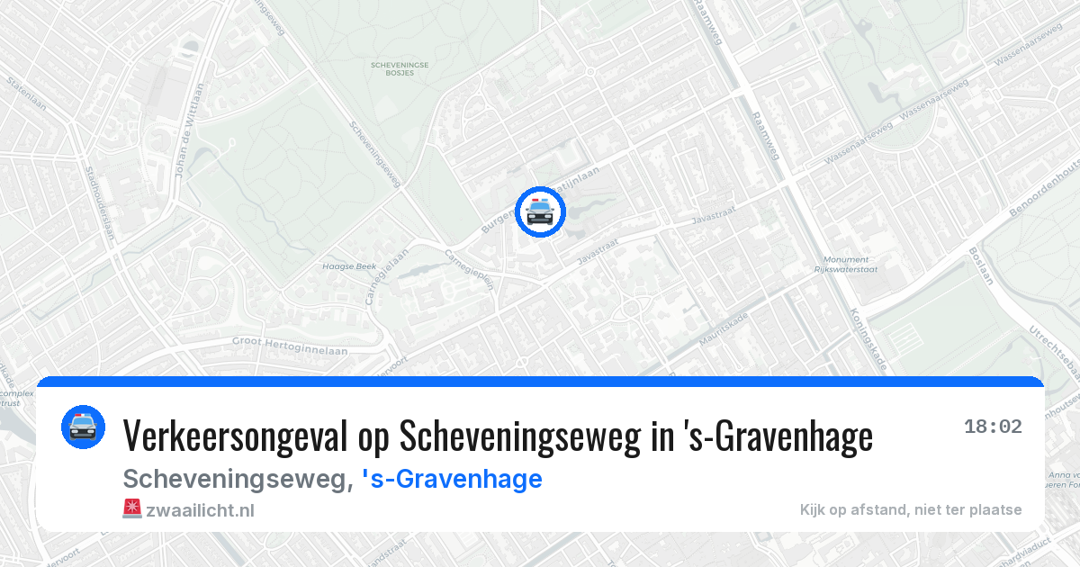 Verkeersongeval op Scheveningseweg in 's-Gravenhage — 25 mei 2026