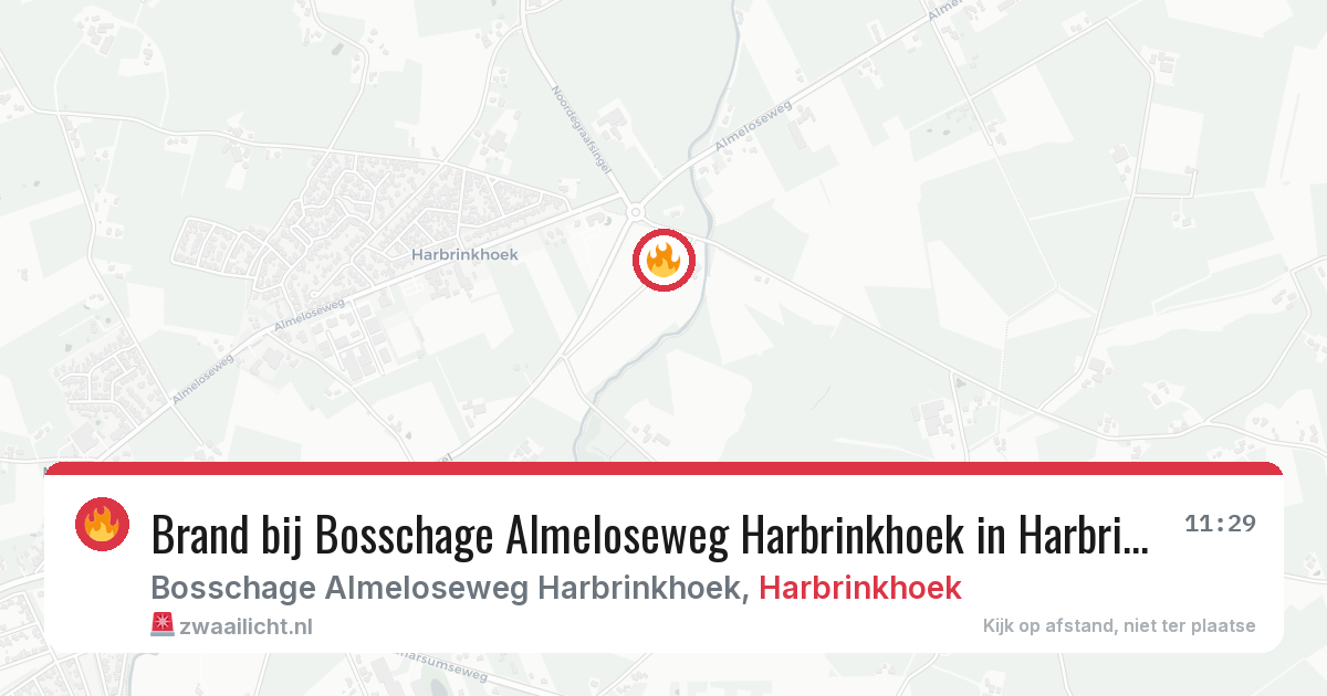 Brand bij Bosschage Almeloseweg Harbrinkhoek in Harbrinkhoek — 28 apr 2026