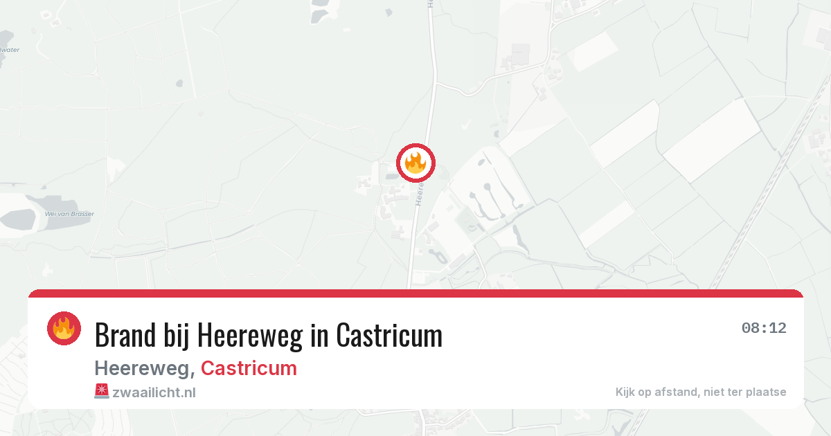 Brand bij Heereweg in Castricum — 14 aug 2026