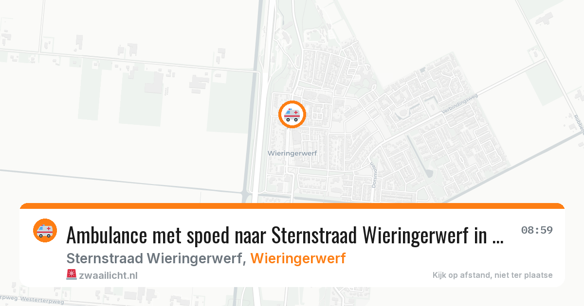 Ambulance met spoed naar Sternstraad Wieringerwerf in Wieringerwerf — 23 feb 2026